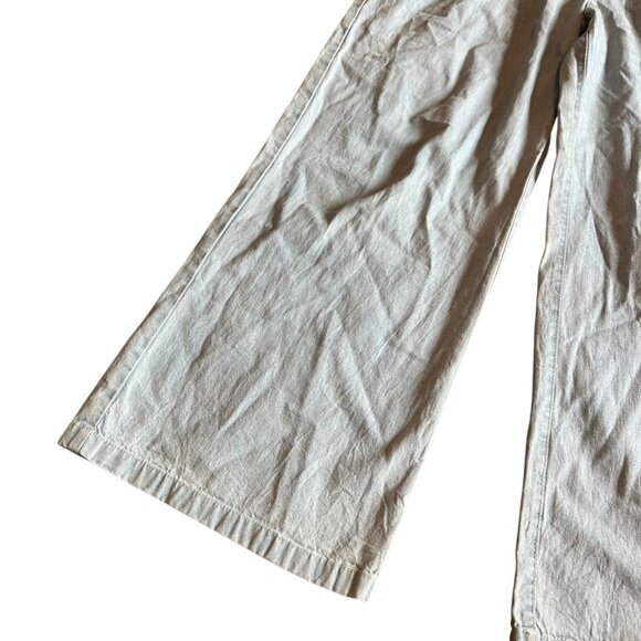 We The Free Lucille Chambray Light Denim Jumpsuit Ruffle Back Tie Size Small - Picture 6 of 13